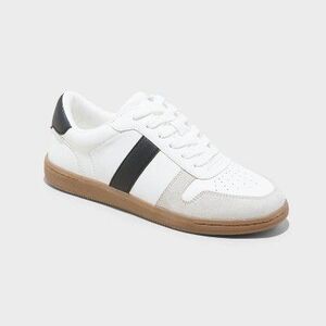 Women's White and Black Sneakers